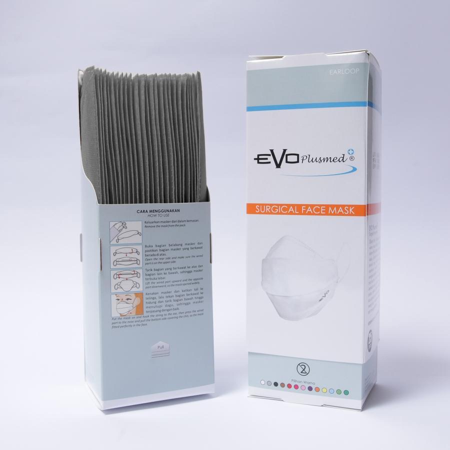 Masker Evo PlusMed 4d Medis/ Evo Plusmed Surgical Face Mask Earloop