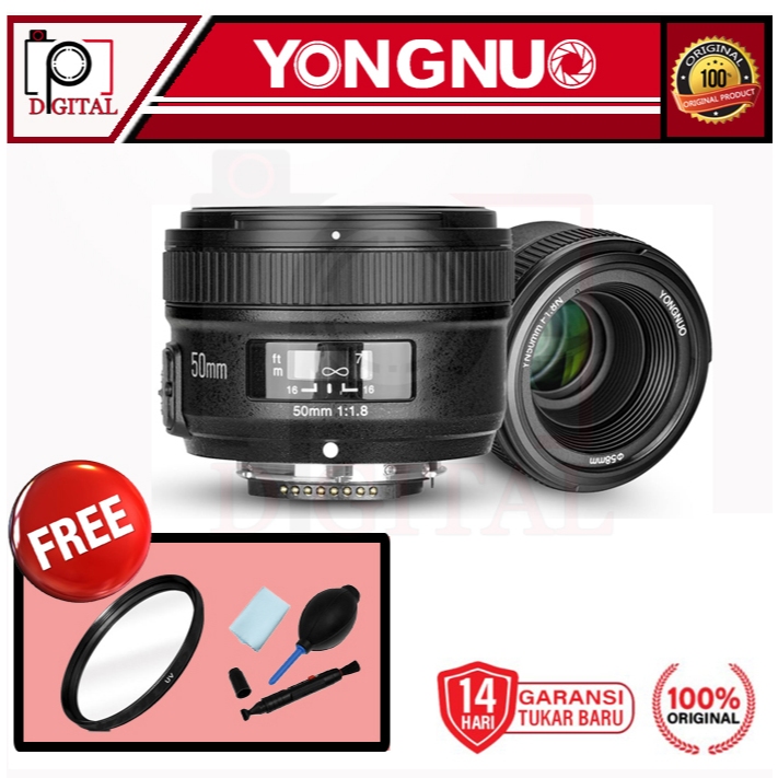 Yongnuo YN 50mm F1.8 Nikon - Lensa Fix Nikon Yongnuo YN 50mm