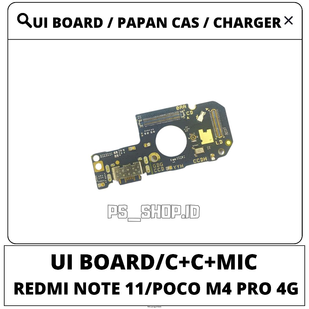 Ui Board Papan Charger Konektor Cas Pcb Charger Papan Cas REDMI NOTE 11 / NOTE 11S / NOTE 12S / POCO