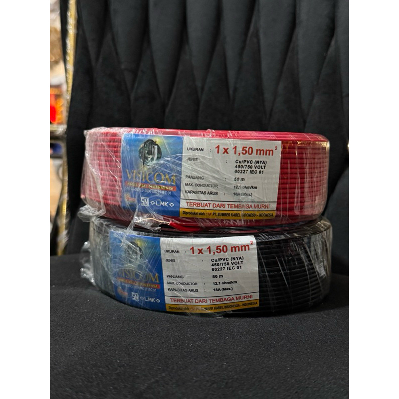 NYA 1,5 (50meter)/ KABEL TUNGGAL VISICOM/ KABEL LISTRIK TUNGGAL