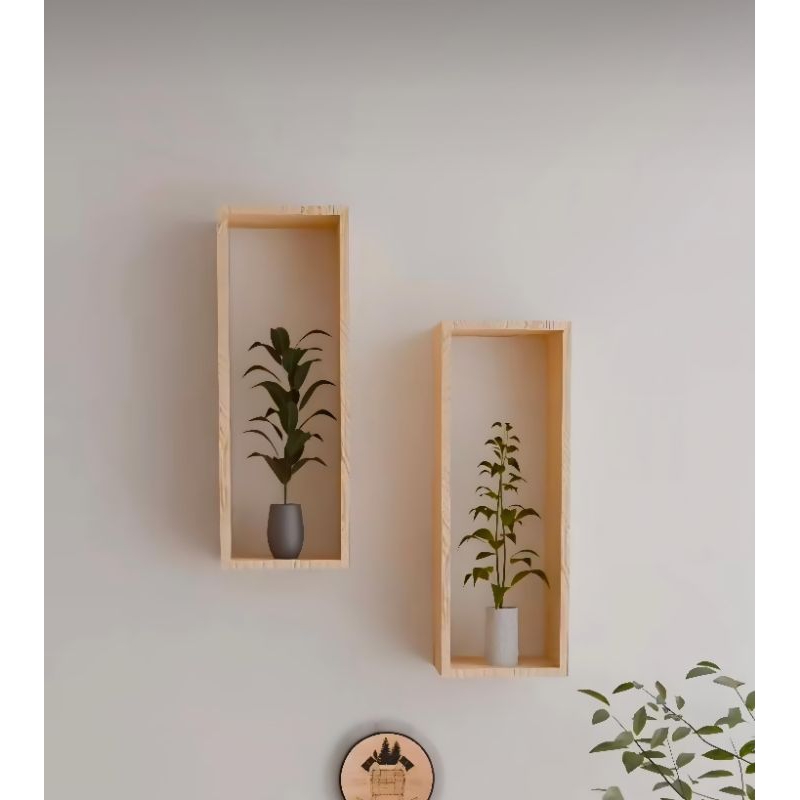 Rak Dinding / Rak Dinding Tempel Persegi Panjang Minimalis