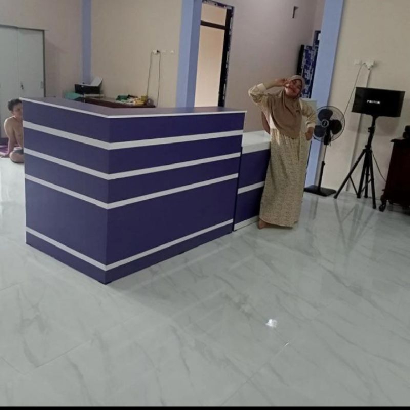 meja kasir resepsionis letter L NF3