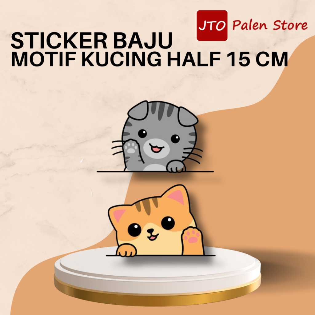 

Sticker Baju Motif Kucing Half Ukuran 15 cm