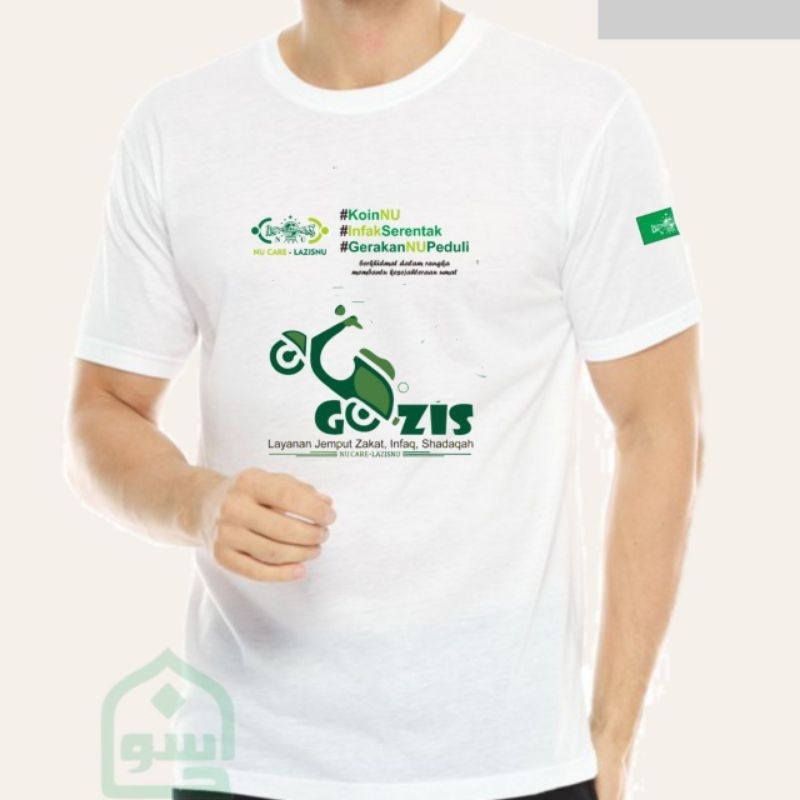 ASWAJA KAOS - Gozis Lazis NU LAZISNU NU Care Kaos Dewasa Unisex Kaos NU Ulama' Nusantara Adem Distro