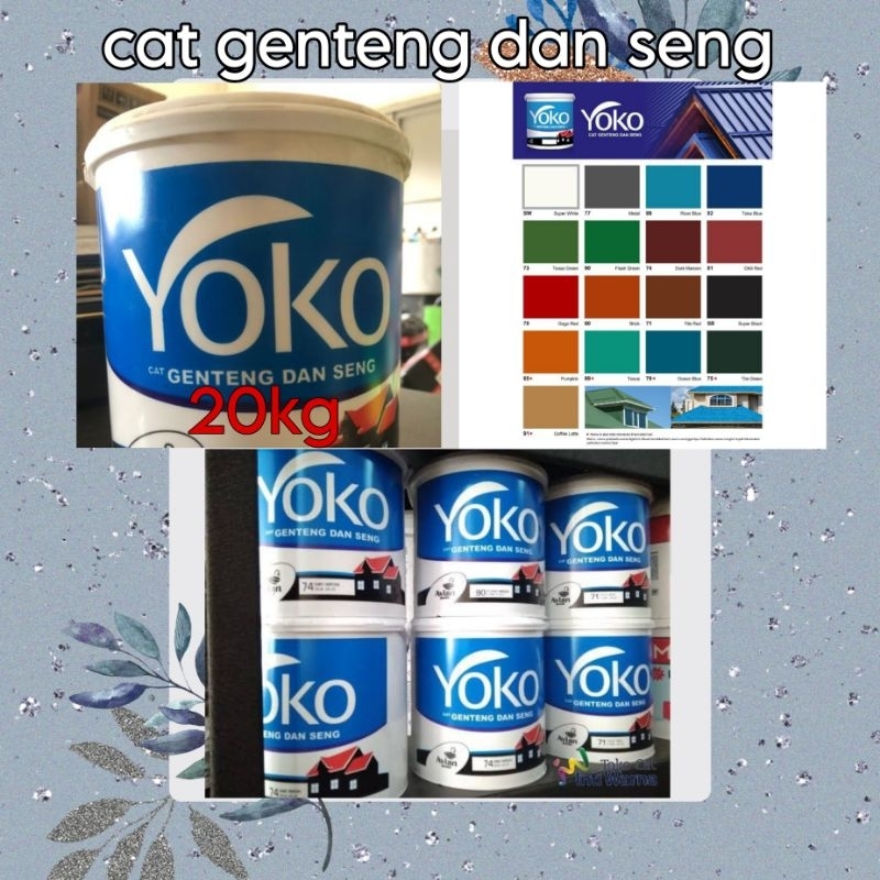 Cat genteng dan seng Yoko 20kg, Yoko cat genteng dan seng galon 20kg