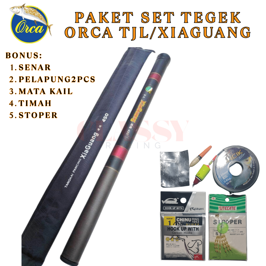 Joran Tegek Orca TJL/XIAGUANG 270 300 360 450 Ringan Lentur