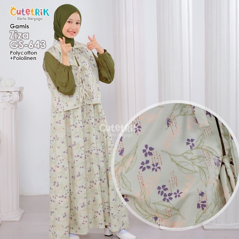 Baju Anak Perempuan Gamis Ziza by Cutetrik