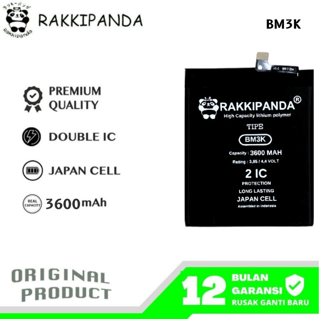RakkiPanda - BM3K Mi Mix 3 4G Batre Batrai Baterai