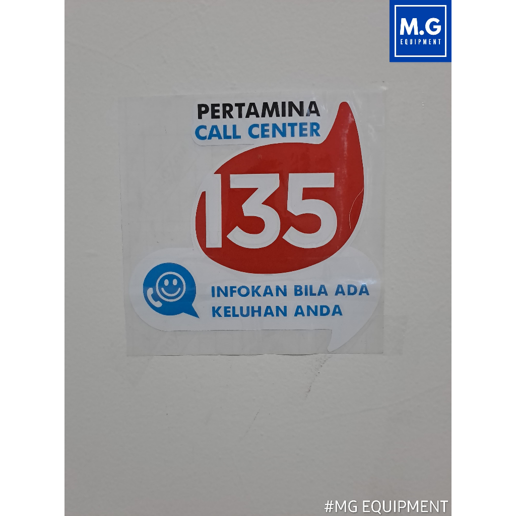 

NEW Sticker Call Center Pertamina 135 Sticker 135 Sticker Keluhan Spbu 135 Uk 20x20 RBU