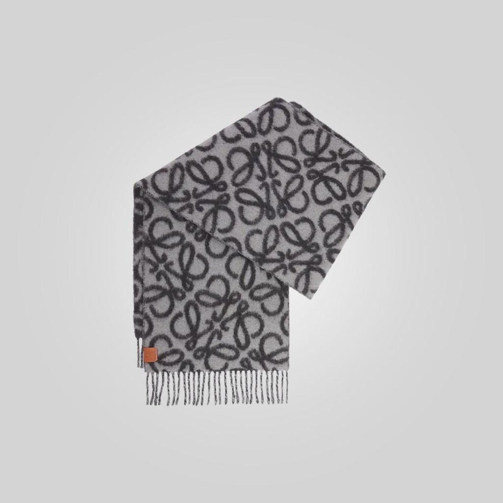 Anagram Scarf Alpaca Wool Black Grey