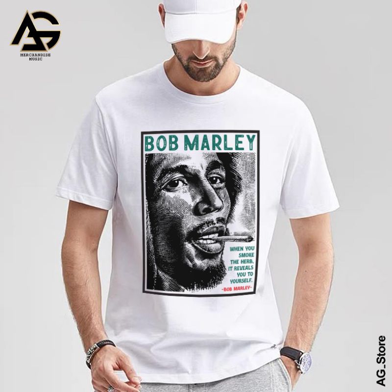Bob Marley - Kaos Bob Marley - Regae - Kaos Band Legend - akugila store