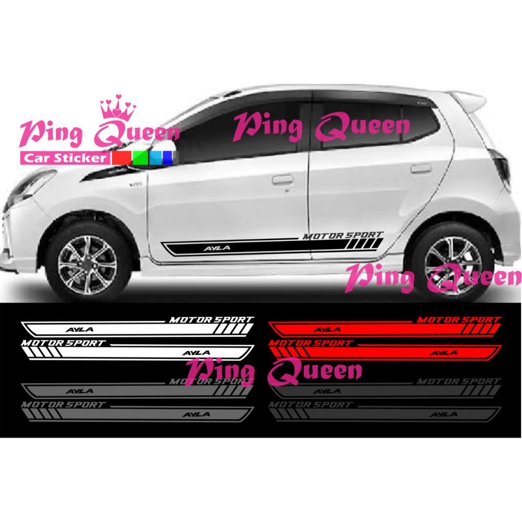 Sticker stiker mobil ayla cutting sticker mobil daihatsu ayla sticker mobil terbaru