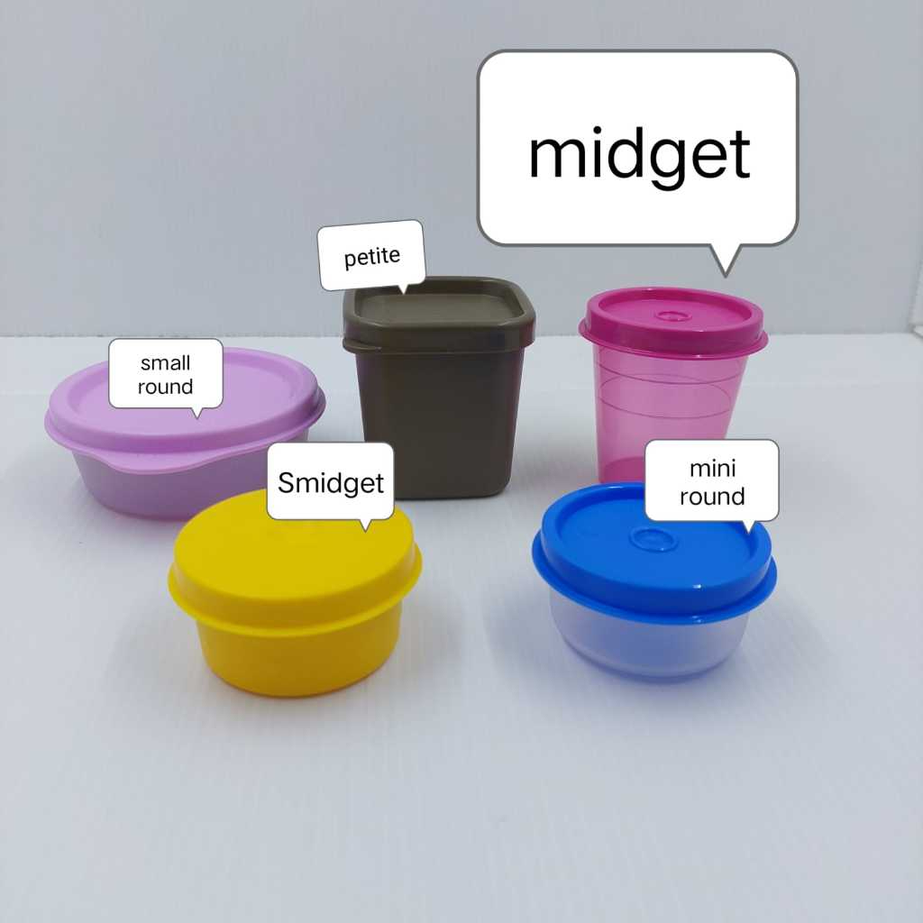 Tupperware Wadah Mini Multifungsi | Midget Small Round Petite Square