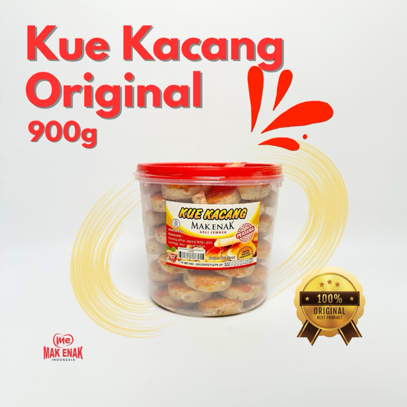 

KUE KACANG ORIGINAL 900 GRAM - MAK ENAK ASLI JEMBER OFFICIAL STORE