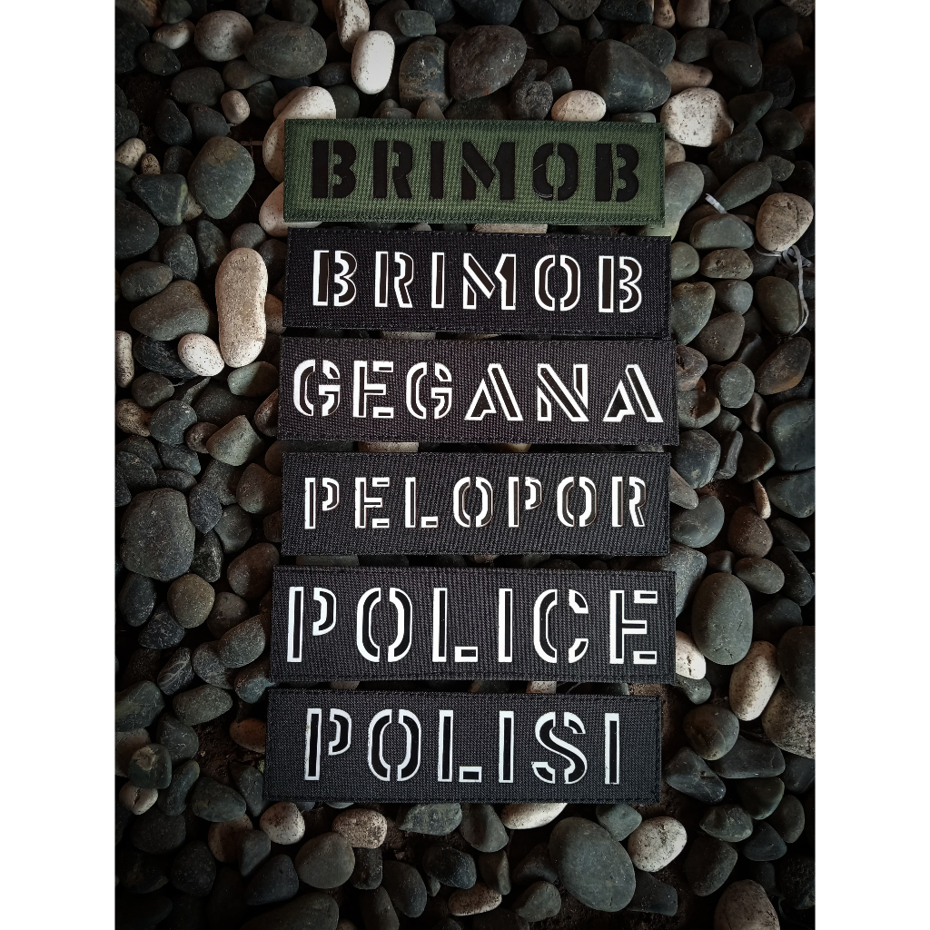 Patch Bodyvest Brimob dan Gegana Model Laser Cuting / Patch laser cut Bodyvest vest / patch polisi /