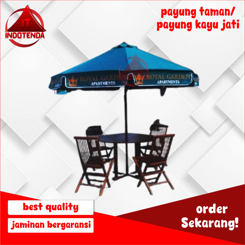 Payung Kayu Jati Payung Taman Payung Cafe Eksklusif
