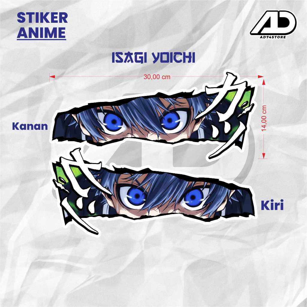 Stiker AnIme Isagi Yoichi 1Set Kanan Kiri