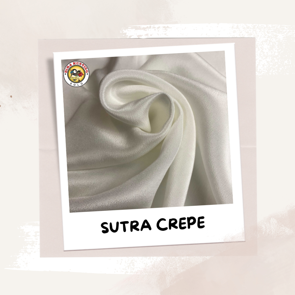 Sutra Crepe 100% Asli Sutra dalam "yard"