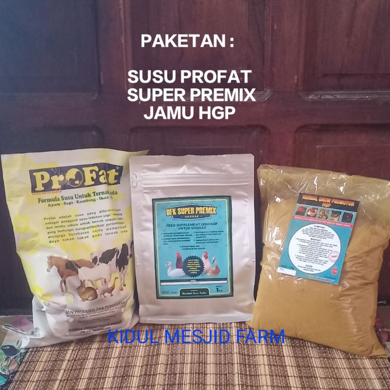 PAKET KOMPLIT PEMBESARAN HEWAN TERNAK || HGP, SUPER PREMIX, SUSU PROFAT