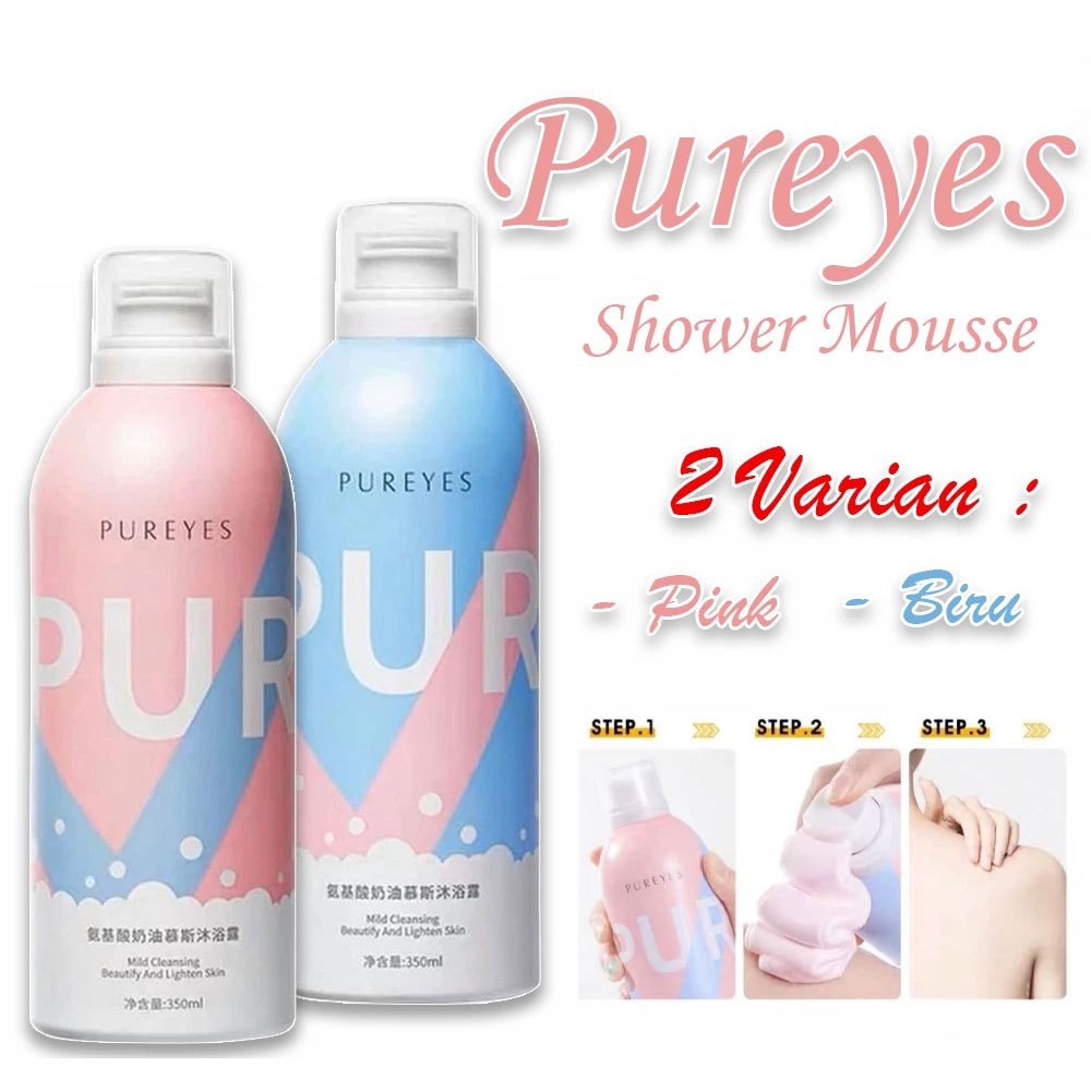 Pureyes Shower Body Whitening Foam Sabun Mandi Cair Pemutih Seluruh Badan