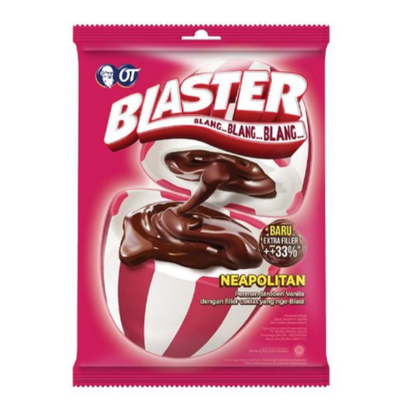 

BLASTER Neapolitan Permen Strawberry Vanila 100 g