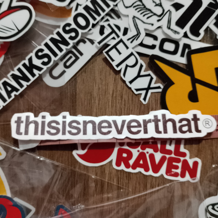 

(BISA-COD) STIKER THISISNEVERTHAT AESTHETIC STIKER HELM STIKER LOCAL BRAND STIKER AESTETHIC ANTI AIR STICKER BIJIAN STICKER ECERAN STICKER METAL STICKER POP VIRAL