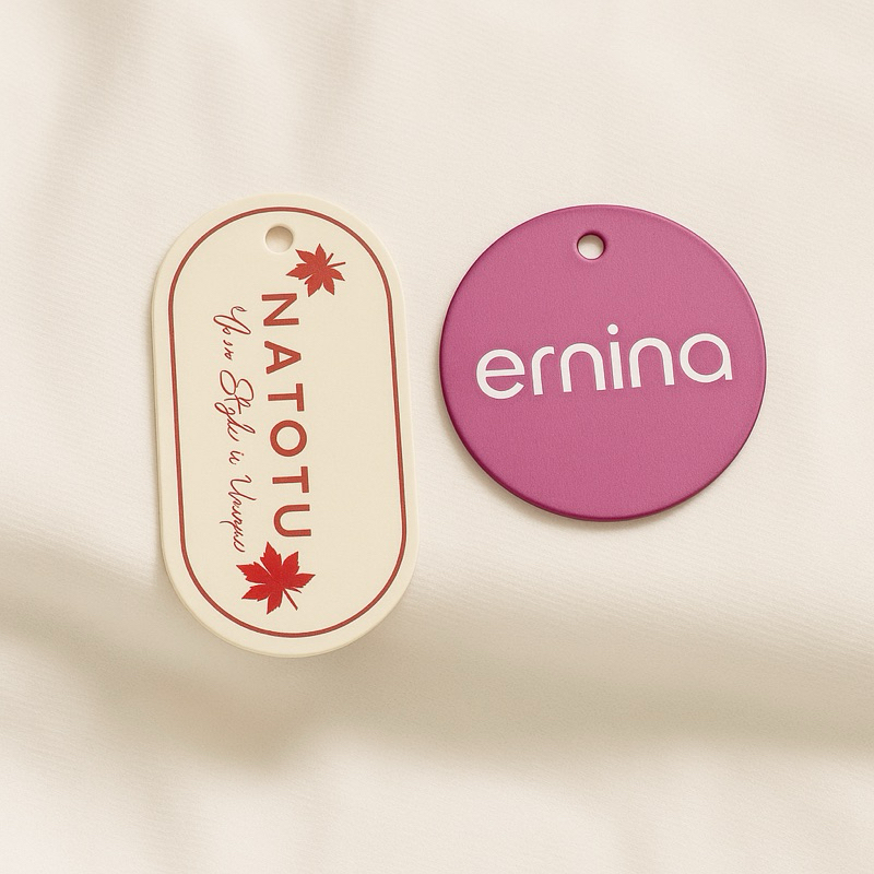 

(Free Design) Label Merk Hangtag Baju Custom Label Hangtag Tebal Hangtag distro 2sisi Full Color Ring Besi