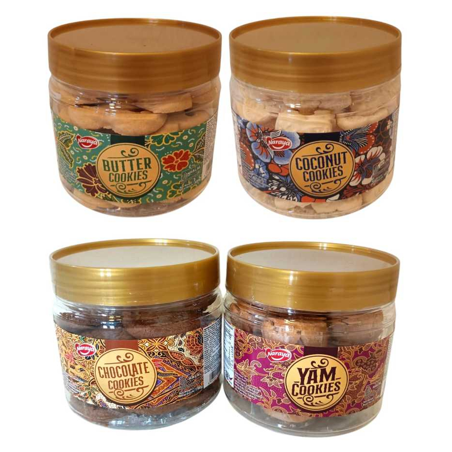 

NARAYA COOKIES JAR 180g Coconut Yam Pandan Chocolate Butter