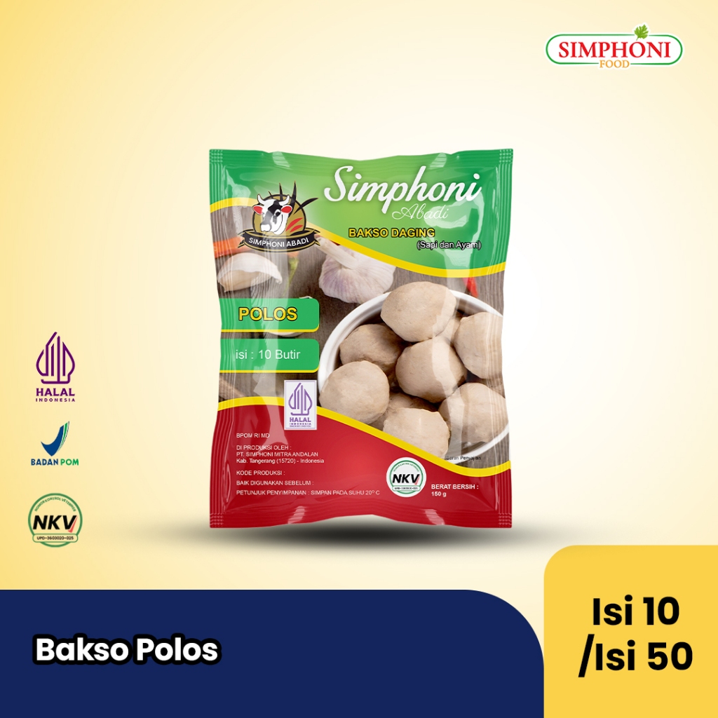 

Simphoni Bakso Sapi Polos Halus Kombinasi Ayam dan Sapi isi 50 & 10 [HALAL]
