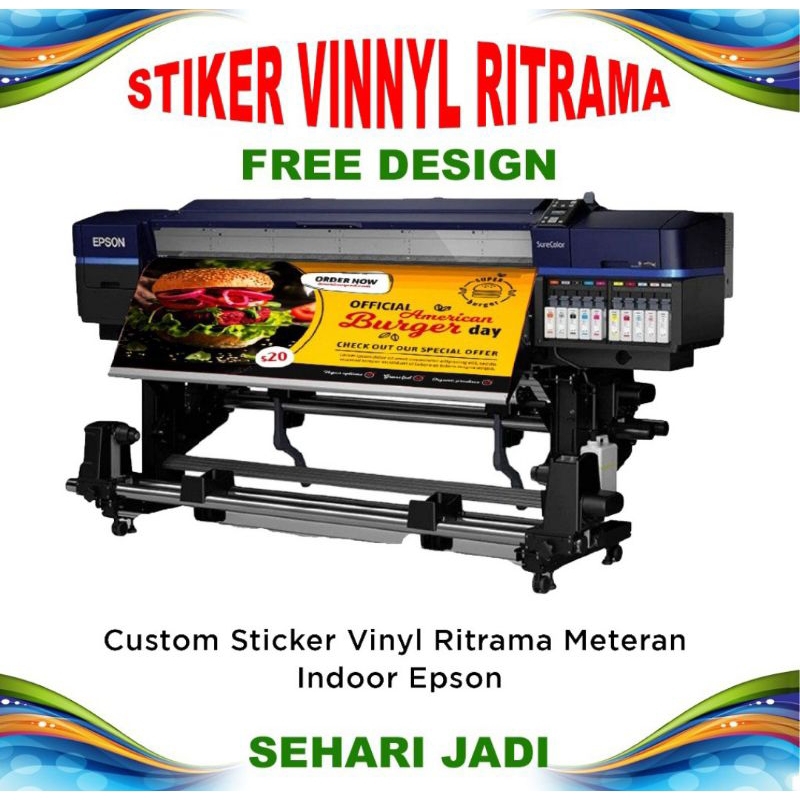 FREE DESIGN STIKER VINNYL RITRAMA + DAN ALBTROS DOOF /GLOOSY STIKET TRANSPARANT + LAMINATING GLOSSY 