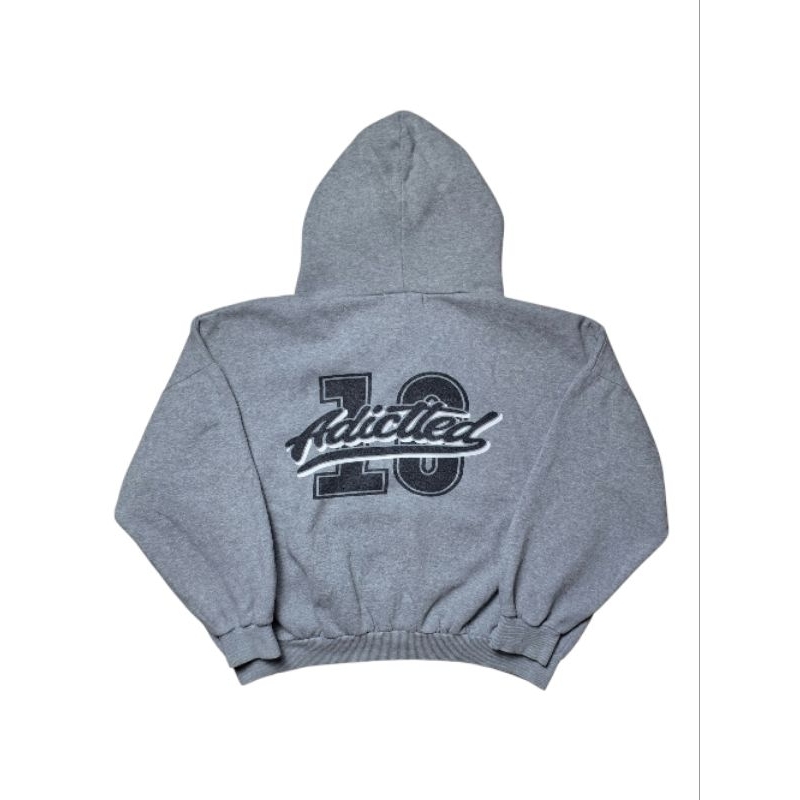 Hoodie Grey Boxy Y2K