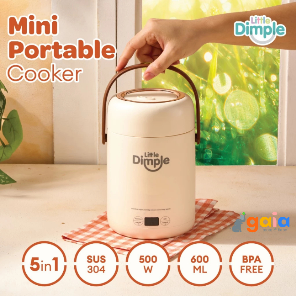 Little Dimple Mini Portable Cooker MEC-838 | Alat Masak Mpasi | Rice Cooker