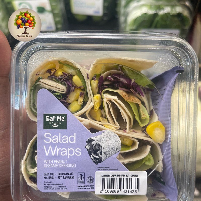 

Eat Me Salad Wraps Peanct Sesame Dressing Isi 4 Pcs