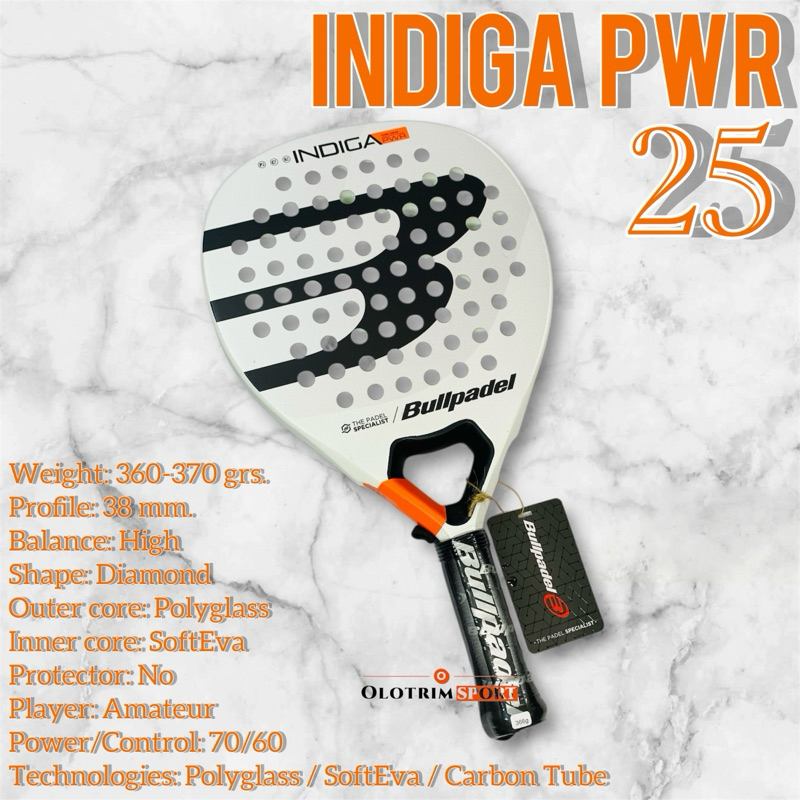 BULLPADEL INDIGA PWR 25 Racket Bull Padel Raket Original