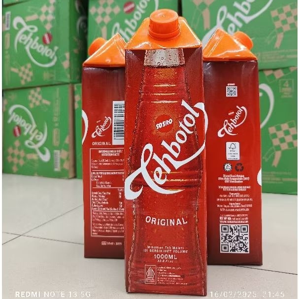 

Teh Botol Sosro 1 Liter Cair kemasan Tetra pack Enak, Praktis & mudah