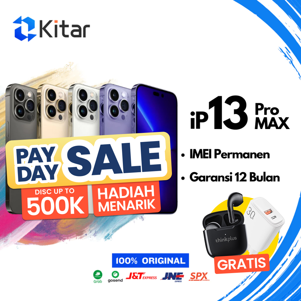 iPhone 13 Pro Max ex iBox Beacukai IMEI Permanen Garansi 12 Bln 100% Original Second iPhone FULLSET 