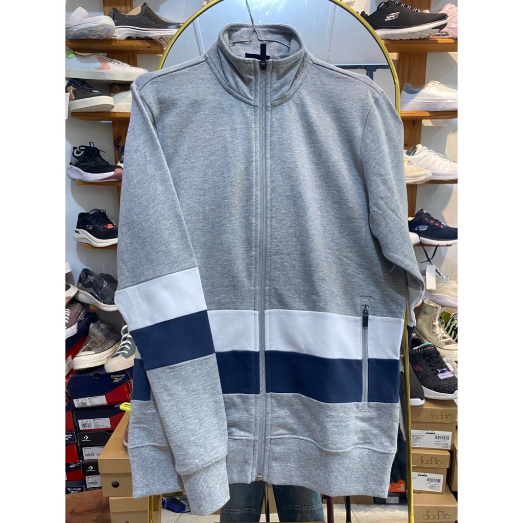 ONLY SIZE S ELLESSE JAKET MEN UNISEX JACKET ZIPPER ORIGINAL COD GREY PRIA WANITA