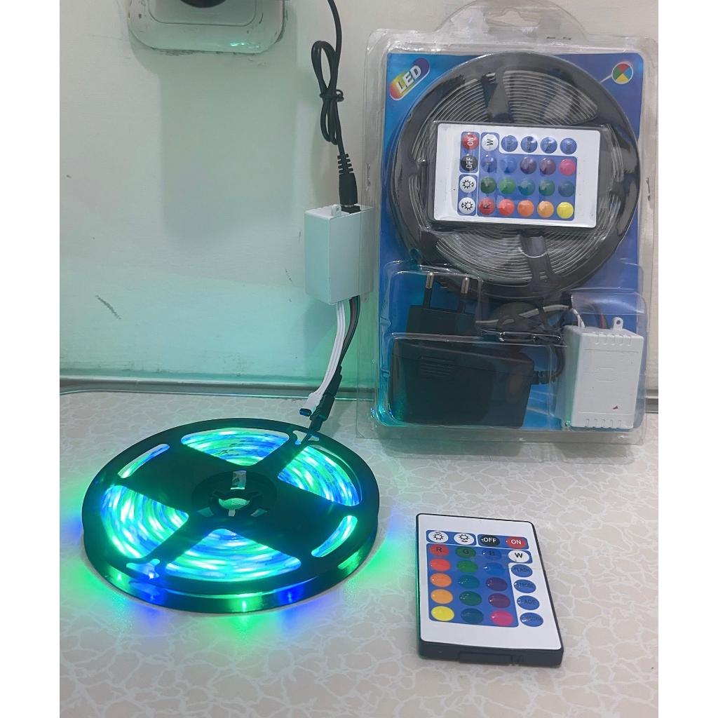 ~ HM8 ~ Lampu LED Strip RGB Warna Warni Waterproof Remote Adaptor KOMPLIT SET / LAMPU LED STRIP RGB 