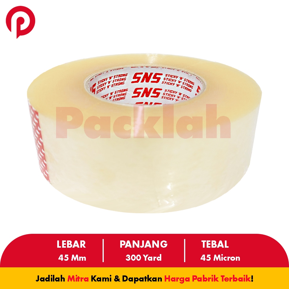 

LAKBAN 300 YARD x 45 mm x 45 mic BENING / COKLAT SNS (Sticky N Strong) (PackLah)