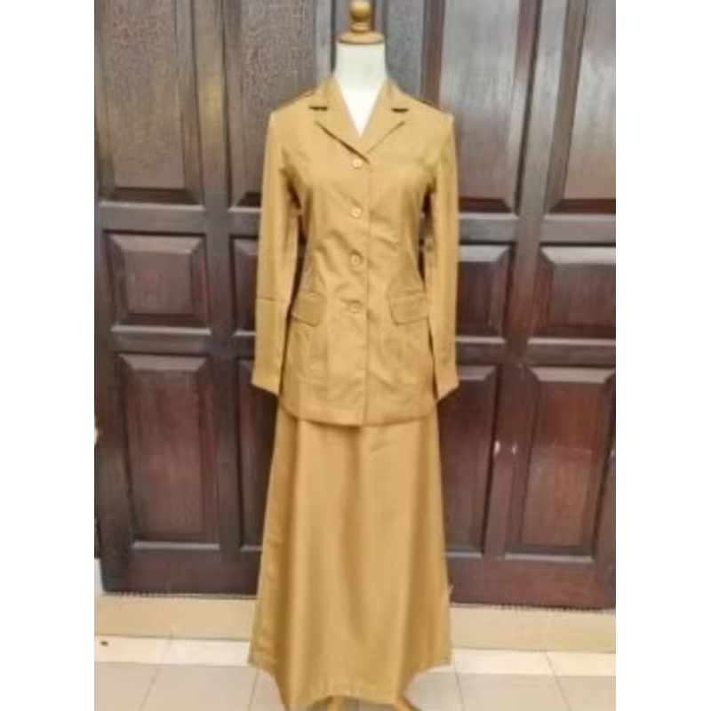 Seragam PDH Kheki Muda Wanita ,Baju Dinas Pemda Muda  Wanita ,Seragam Kerja ASN,PNS ,GURU , Pemda Mu