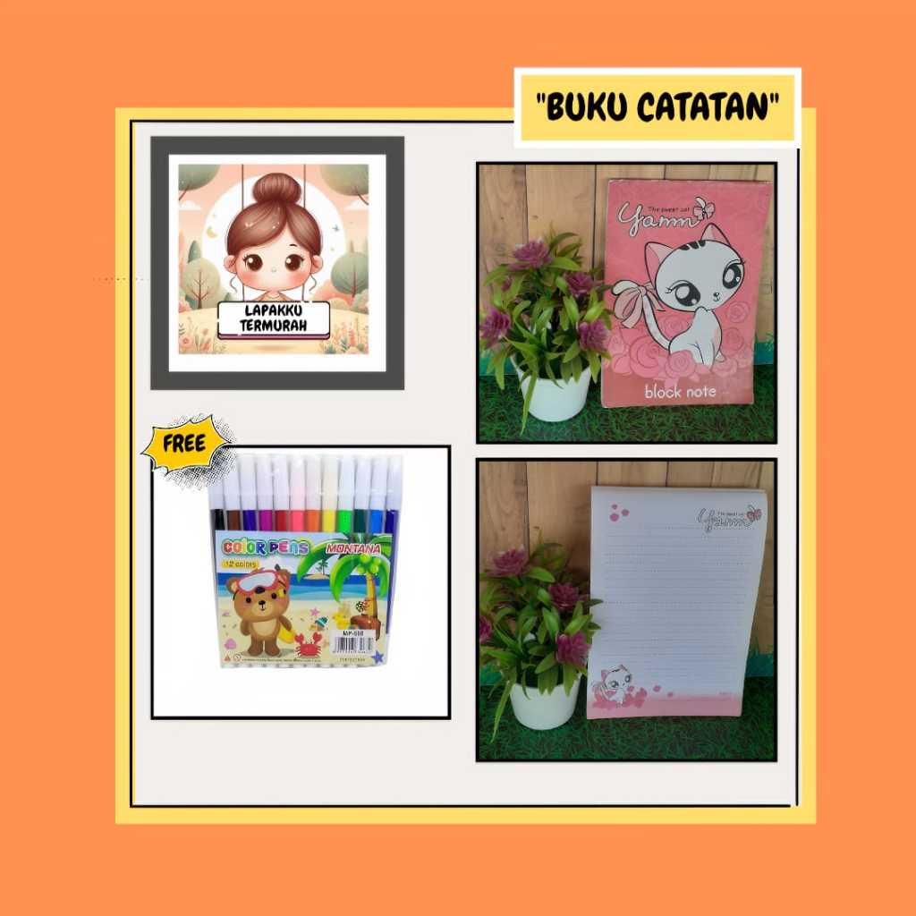 

lapakku termurah buku catatan notebook cat new murah / buku notebook murah banget
