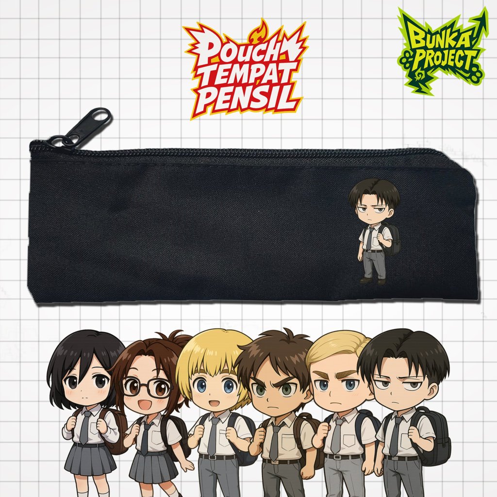 

Pouch Tempat Pensil Anime Attack on Titan Seragam SMA Murah Bahan Souvenir Pernikahan Bisa Bayar Ditempat cod Gift Anniversary Couple Hampers Kado