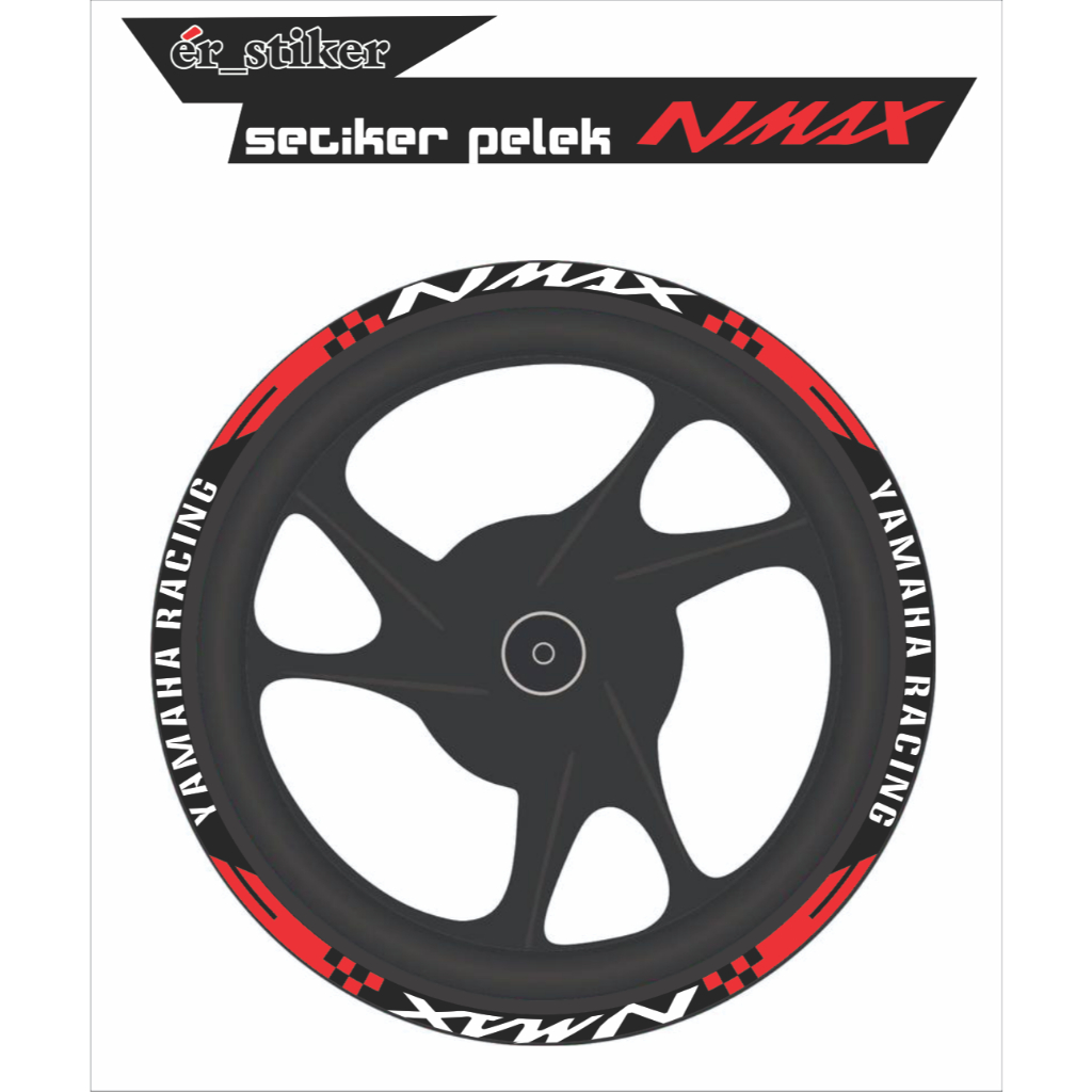 stiker pelek yamaha n max, lis velg yamaha n max stiker keren n max
