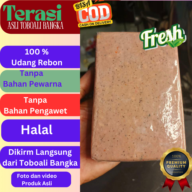 

Terasi Asli Toboali Bangka Terbuat Dari Udang Rebon Kualitas Super 1 Kg