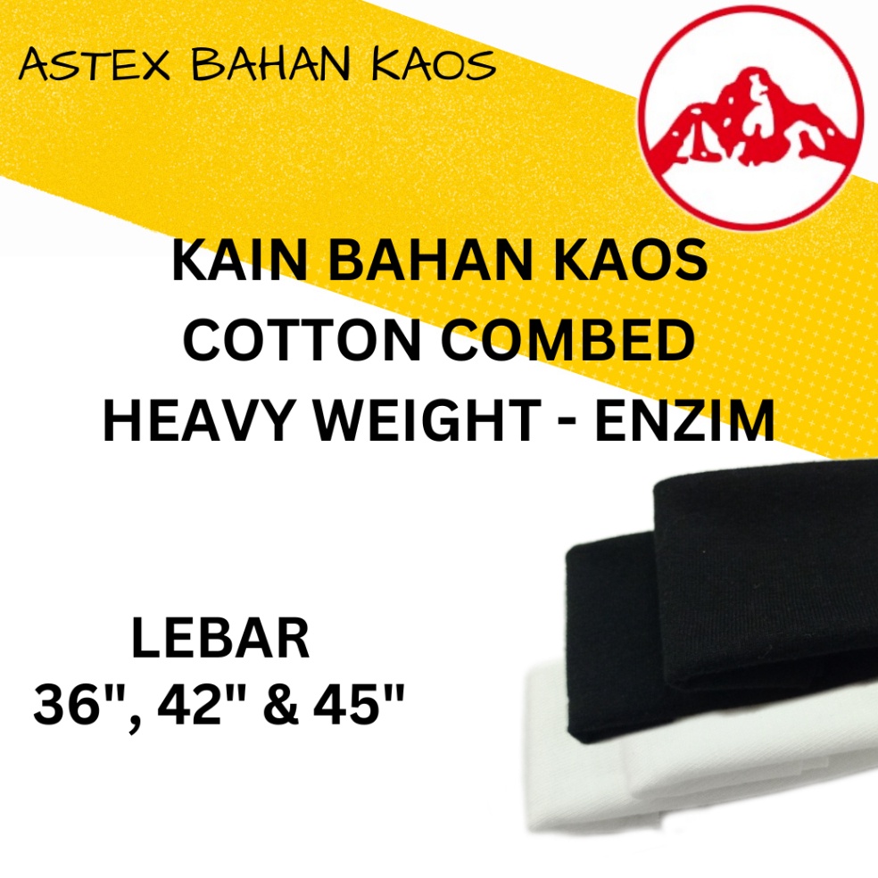 KODE C16Q Kain Cotton Combed Premium Heavy Weight 16s Per KG Warna Putih Bahan Kain Kaos Katun