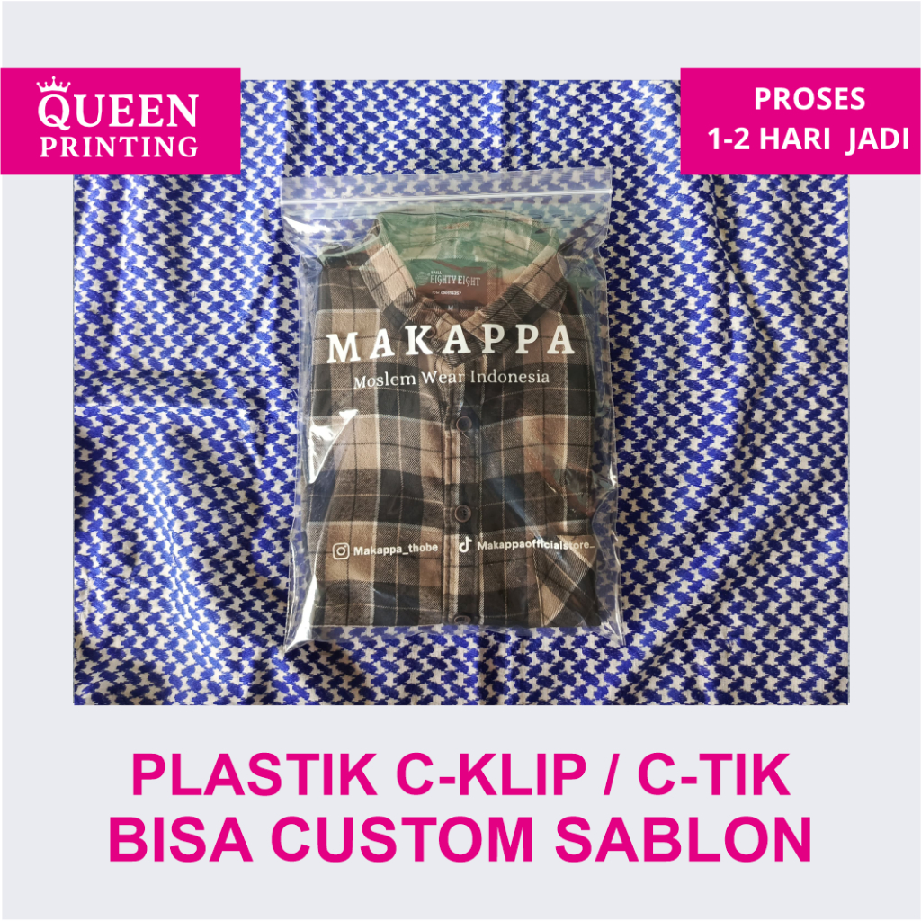 PLASTIK KLIP / ZIPPER / ZIPLOCK CUSTOM SABLON MURAH