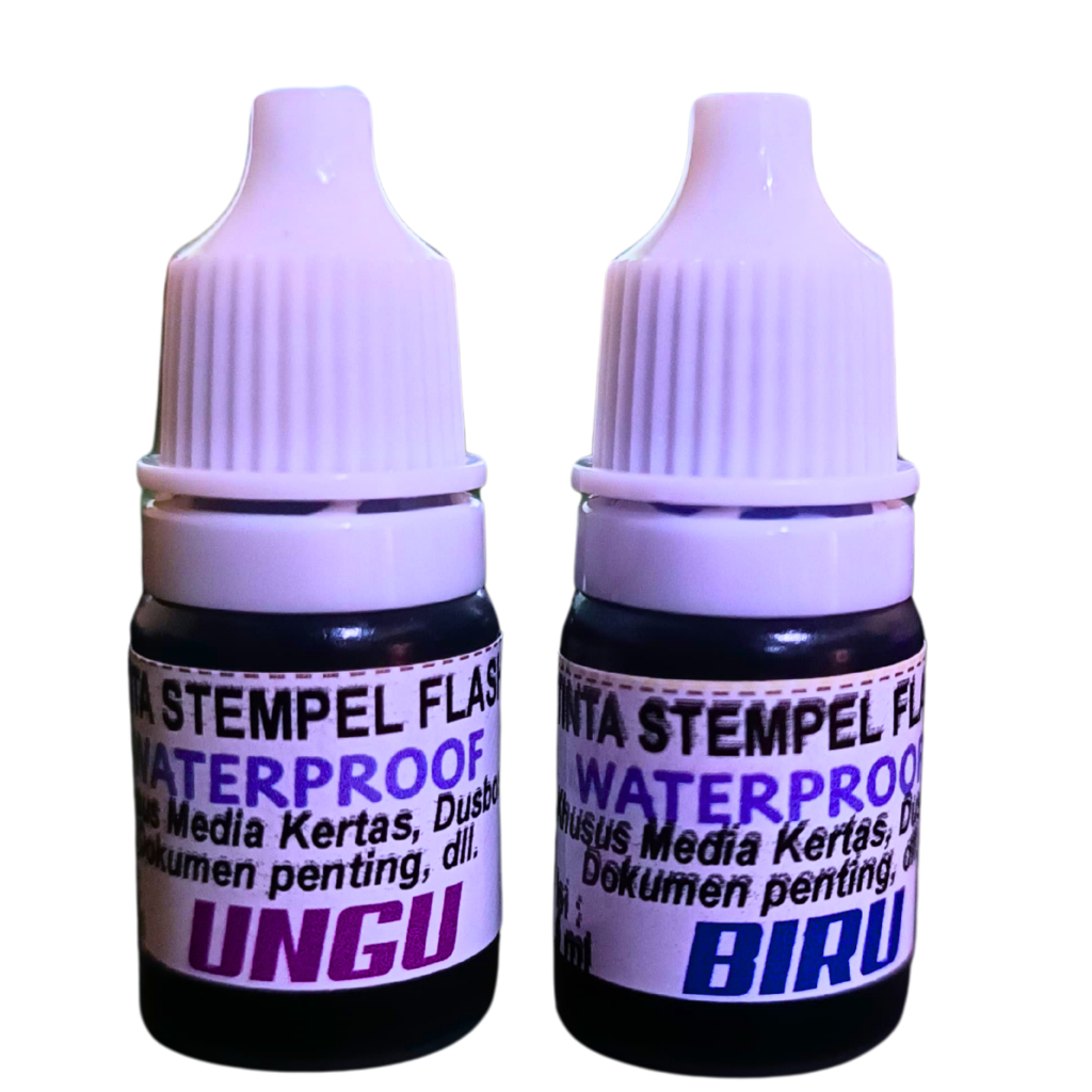 

TINTA WATERPROOF KHUSUS KERTAS - DUS - DOKUMEN PENTING DLL UNTUK STEMPEL FLASH ISI 5 ML