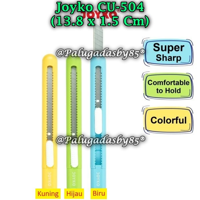 

(1 Biji) Cutter JOYKO CU-504 BISA PILIH WARNA / Cutter Pemotong Joyko CU-504 (1 Biji)