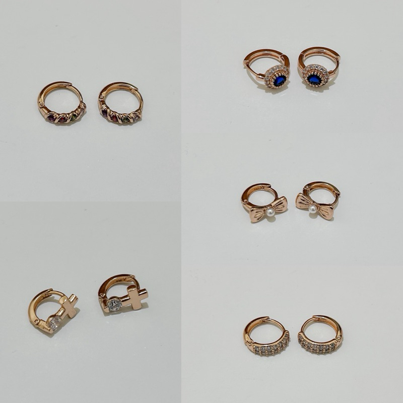ANTING ANTING EARINGS TITANIUM WARNA ROSE GOLD GELANG ANTI KARAT BRACELET GOLD SILVER EMAS PERAK HAD