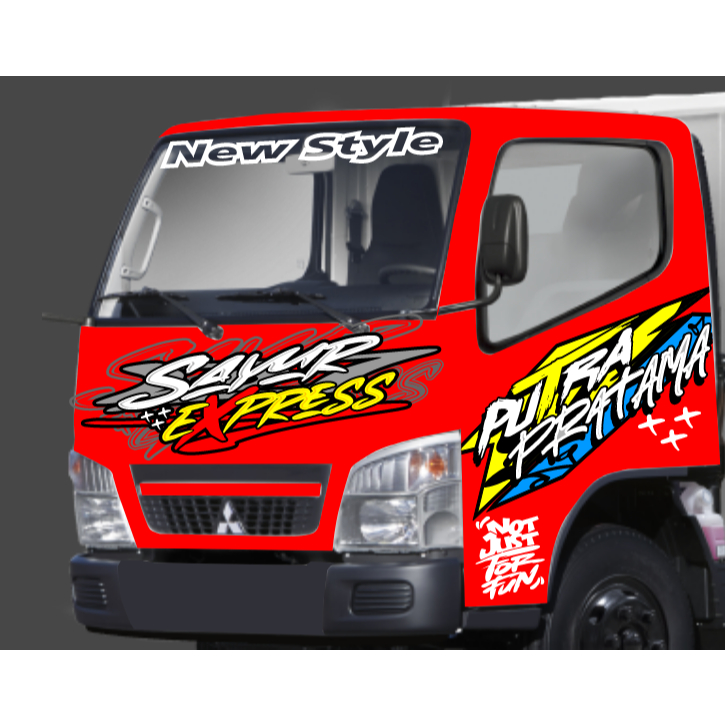 stiker decal kabin truk canter giga dutro dump